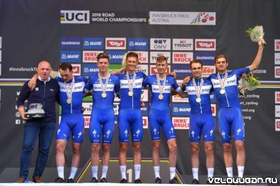 Quick-Step Floors выиграли золото Чемпионата Мира 2018 в командной разделке